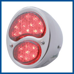 Complete Left Hand LED SS Tail Light - 6 Volt - All Red- Buy Online!