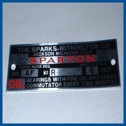 Sparton Horn Plate - Model A Ford - Buy Online!
