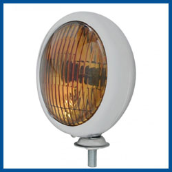 Fog Lamp with Chrome Housing - 6 Volt - Amber Lens