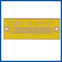 Data Plate - Murry - Model A Ford  - Model A Ford - Buy Online!