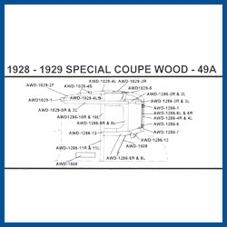 Top Wood Kit - 28 - 29 Special Coupe - Model A Ford - Buy Online!